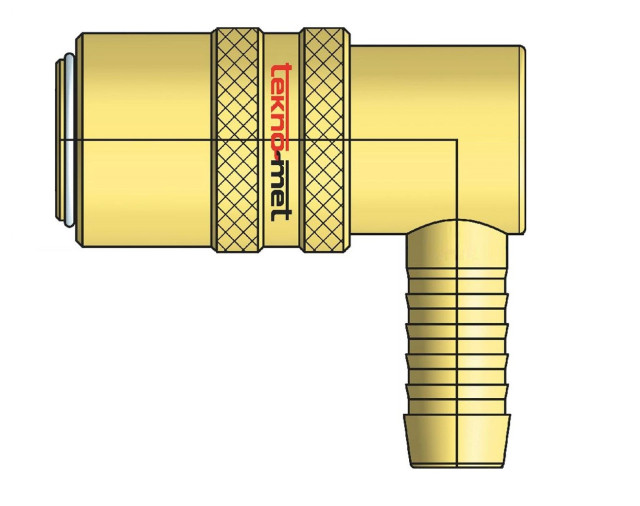 Rychlospojka s trnem pro hadici, 90°